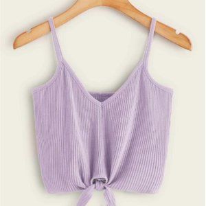 Knot Ribbed Crop Cami